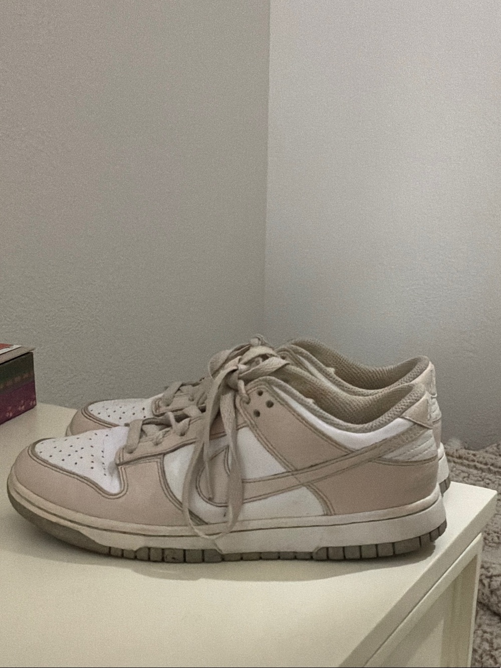 Nike Dunk Sneakers in Beige and White